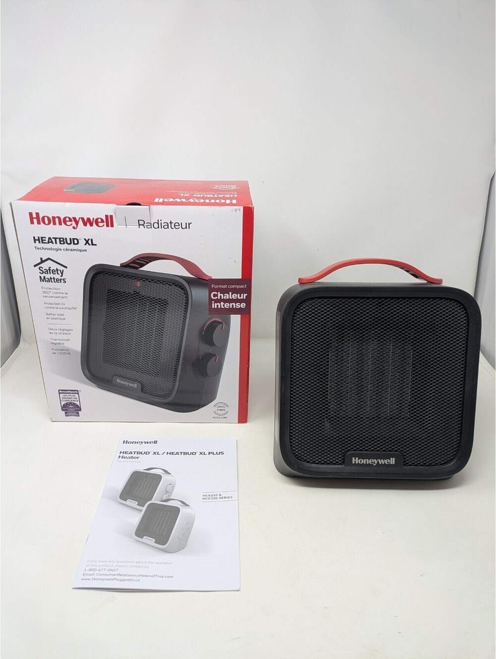Honeywell Heat Bud XL Black Radiateur Heater HCE210BC